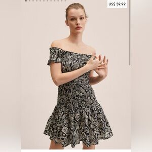 Mango Paisley Print Mini Dress